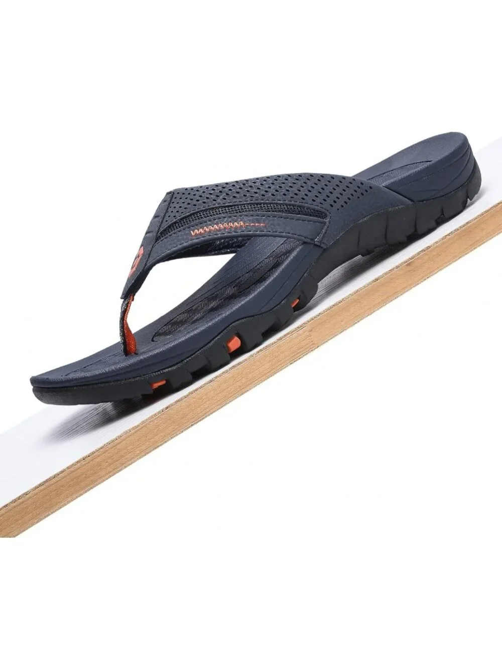 Men's Blue Flip-flops Thongs Sandals Durable Comfort Slippers For Casual